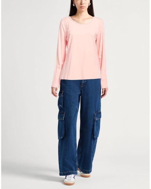 EA7 Pink Light T-Shirt Cotton, Elastane
