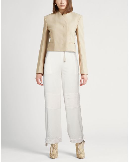 Jil Sander White Pants Cotton