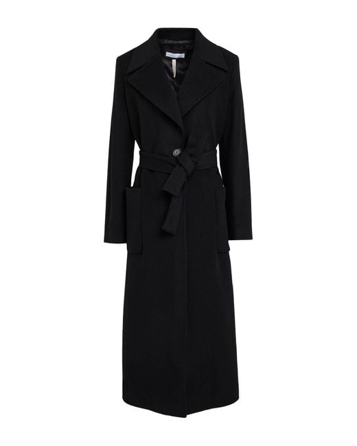 Caractere Black Èssential Coat Wool, Polyamide, Cashmere