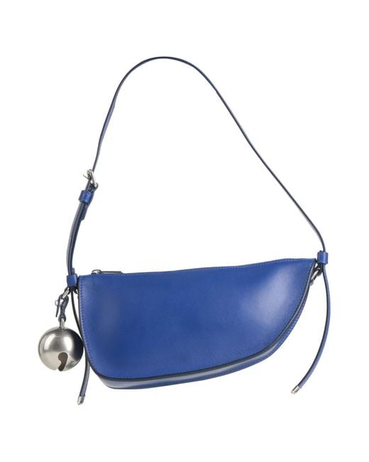 Burberry Blue Mini Lamb Leather Shoulder Bag With Charm And-Tone Accents