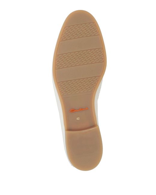 Santoni White Loafer