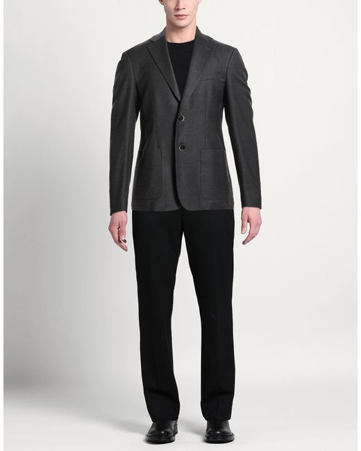 Barena Gray Charcoal Blazer Virgin Wool, Elastane for men