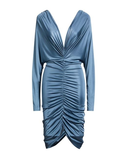 Atlein Blue Slate Mini Dress Polyester