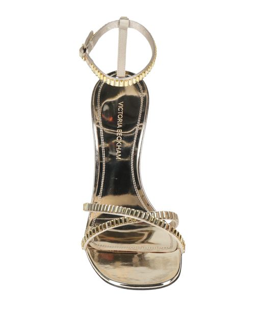 Victoria Beckham Metallic Sandals Textile Fibers
