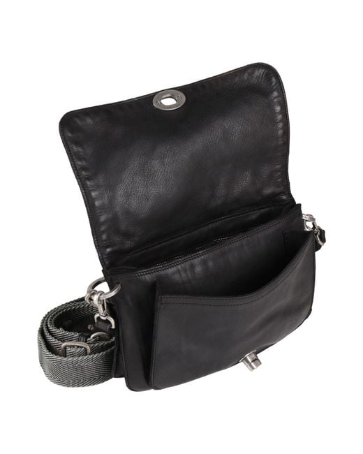 Caterina Lucchi Gray Handbag Calfskin, Polyester