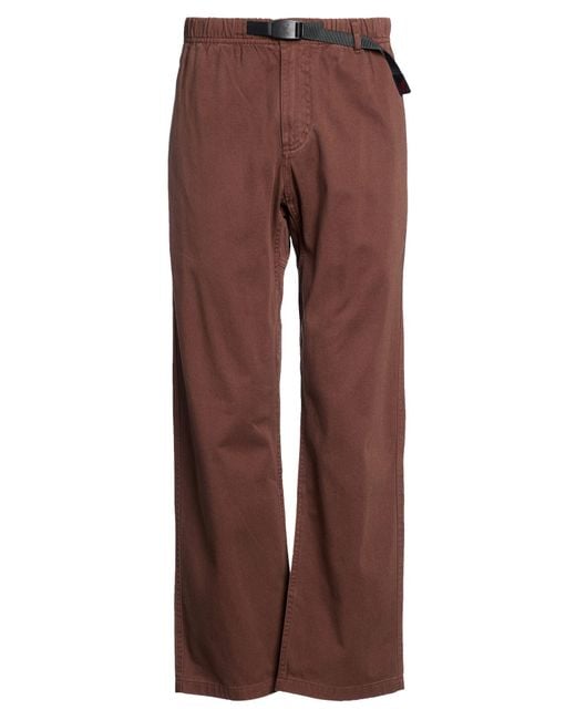 Gramicci Brown Chocolate Pants Cotton for men