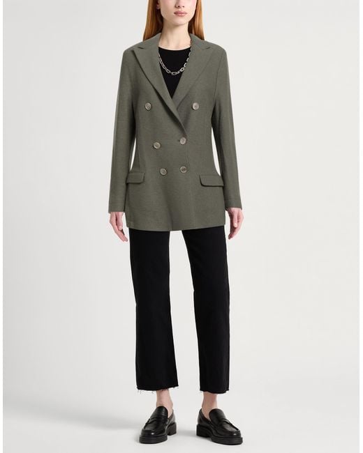 Eleventy Green Military Blazer Virgin Wool