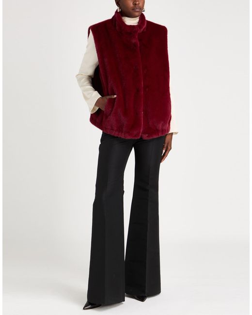 Xandres Red Shearling & Teddy