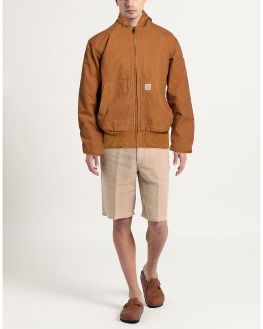 Carhartt Brown Camel Jacket Cotton for men
