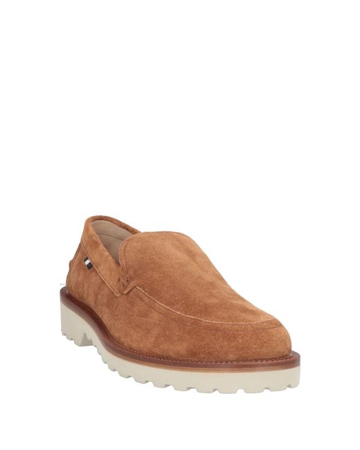Bally Brown Camel Loafers Calfskin for men