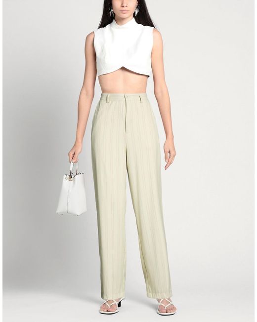 Please Natural Pants Polyester, Viscose, Elastane, Metal Fiber