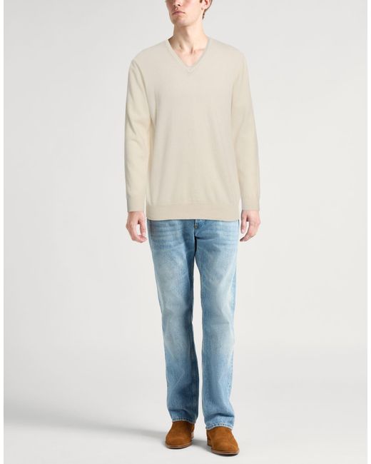 Daniele Fiesoli White Ivory Sweater Wool, Cashmere for men