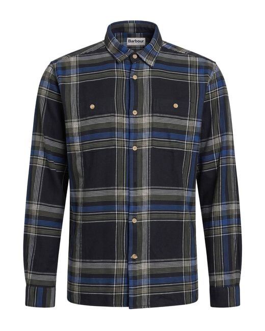 Barbour Blue Shirt Cotton for men