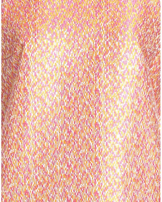 Paule Ka Pink Mini Dress Polyester, Metallic Fiber