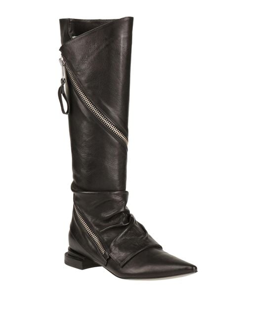 Malloni Black Boot Soft Leather