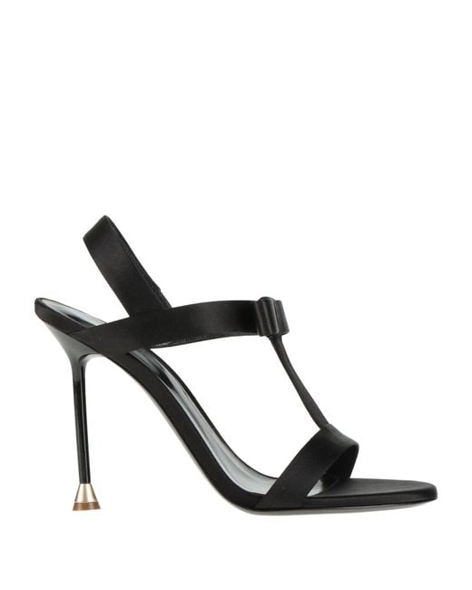 Giorgio Armani Black Sandals Textile Fibers
