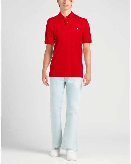 Harmont & Blaine Red Polo Shirt Cotton for men