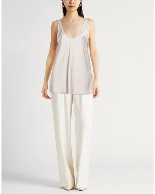 Forte_forte Gray Top Silk, Elastane