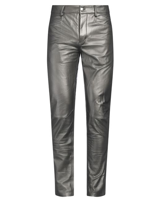 Rick Owens Gray Pants Lambskin for men
