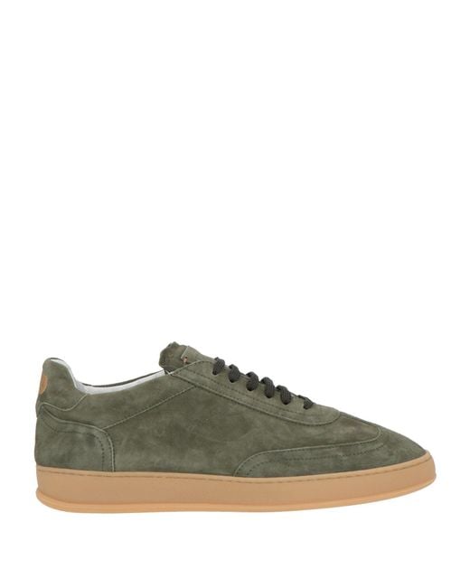 Soldini 80 Green Military Sneakers Leather for men