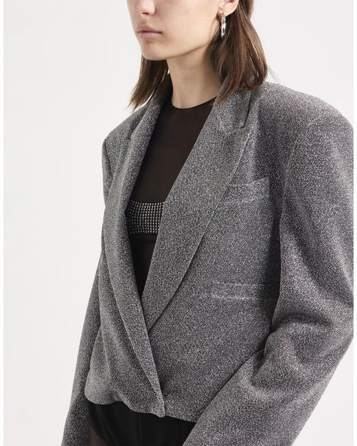 Forte Gray Blazer Polyester, Elastane