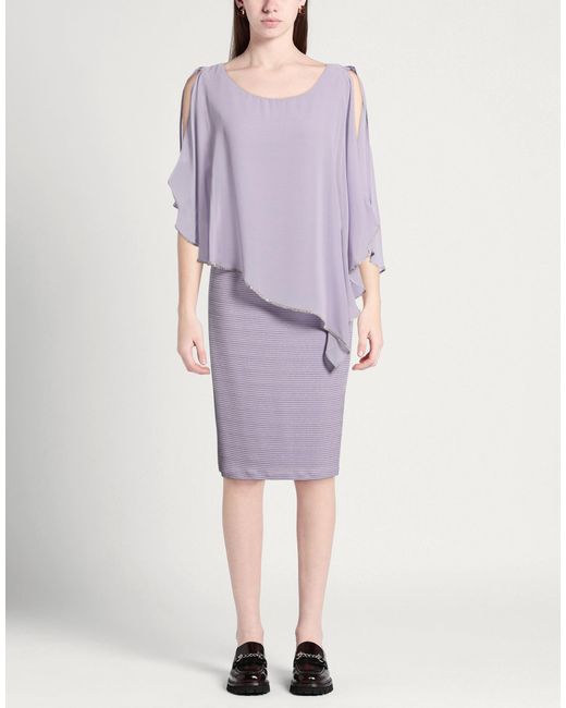 FRANK LYMAN Purple Midi Dresses