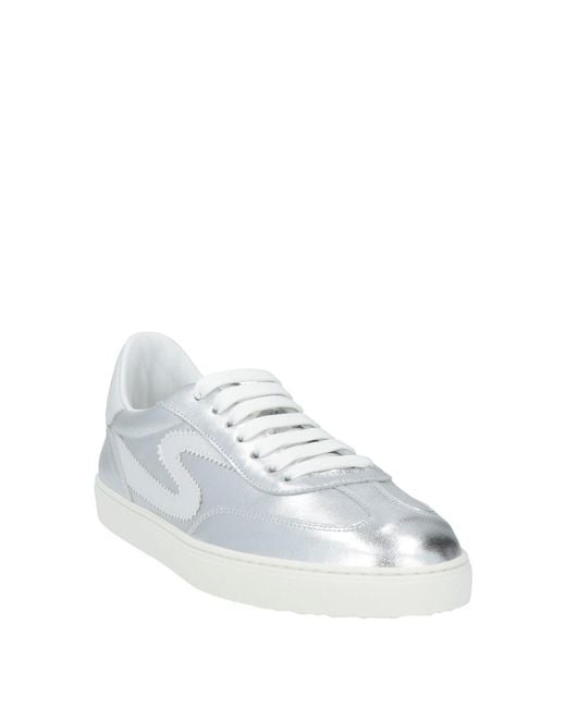 Stuart Weitzman White Sneakers Calfskin