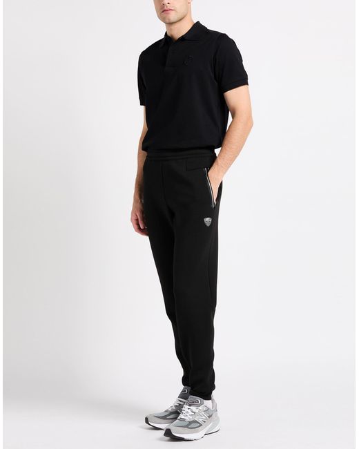 EA7 Black Pants Polyester, Viscose, Elastane for men