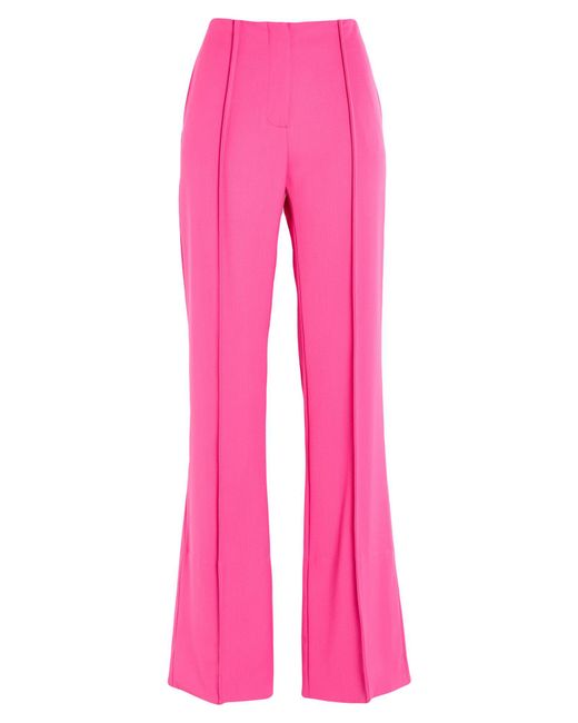 Semicouture Pink Pants Polyester, Virgin Wool, Elastane