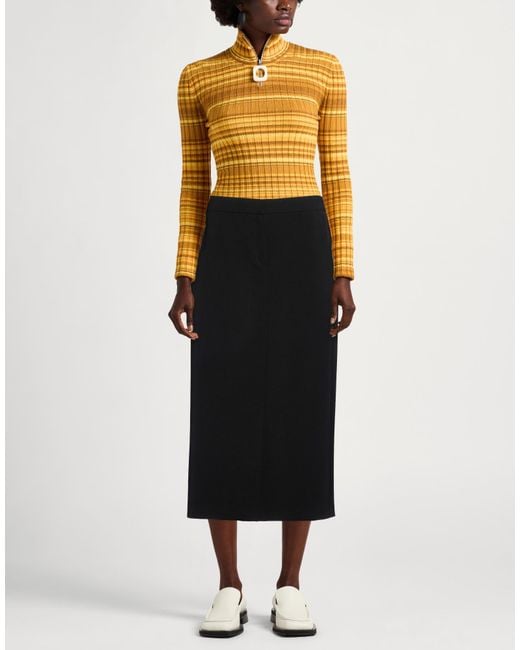 Marella Black Midi Skirt Polyester, Elastane