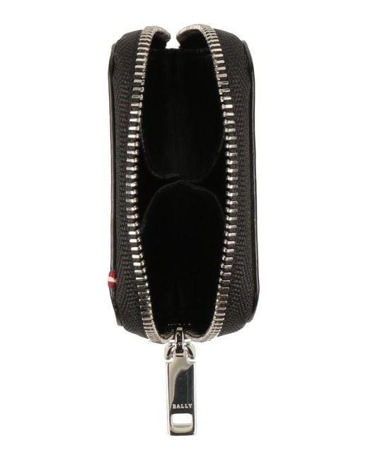 Bally Black Coin Purse Calfskin for men
