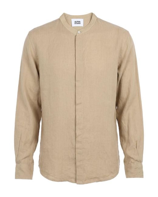 Camicia di Alpha Studio in Natural da Uomo