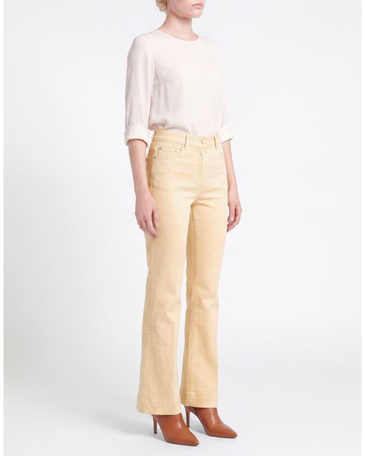 Nenette Natural Cream Jeans Cotton, Elastomultiester, Elastane