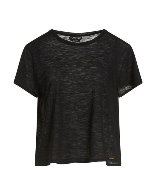 Tom Ford Black T-Shirt Cotton, Polyester