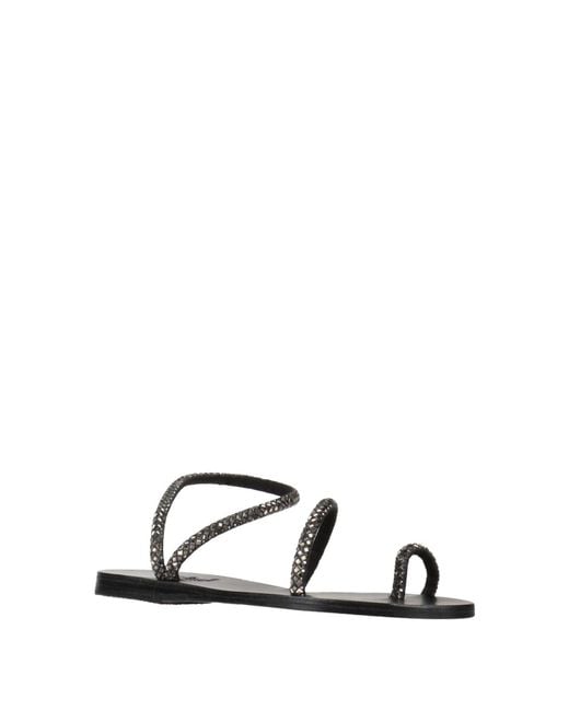 Ancient Greek Sandals White Thong Sandal