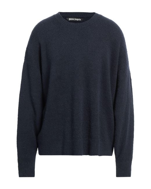 Palm Angels Blue Sweater Cotton, Polyamide, Elastane, Polyester for men