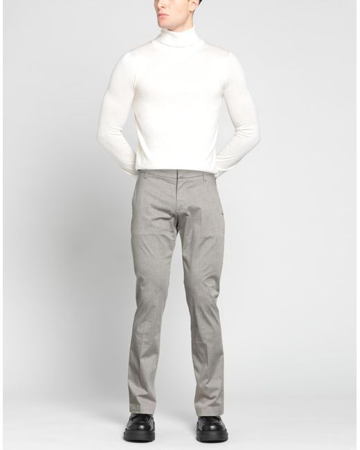 Entre Amis Gray Pants Cotton, Elastane for men