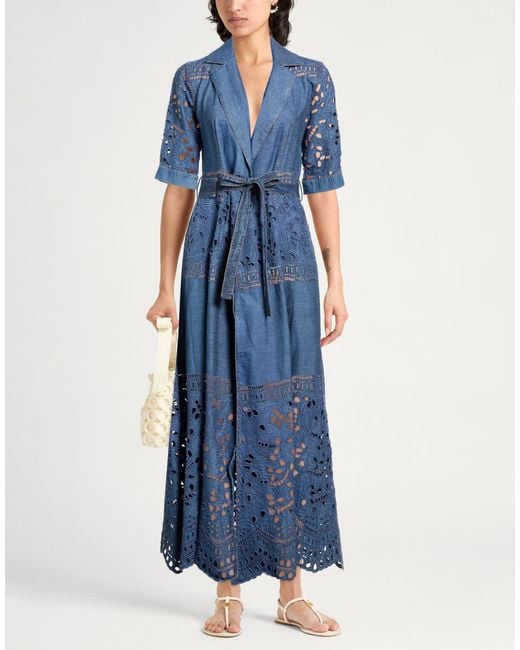 Ermanno Scervino Blue Maxi Dress