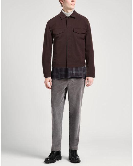 Theory Brown Jacket Cotton, Nylon, Elastane for men