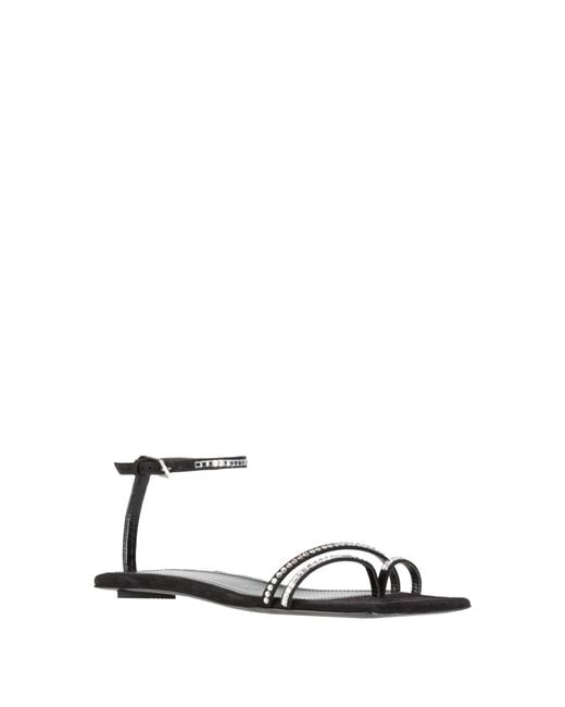 The Attico White Thong Sandal Leather