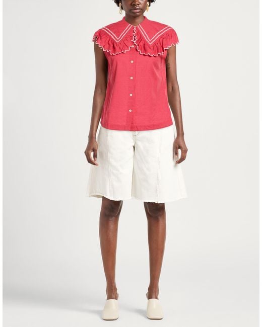 YMC Pink Garnet Shirt Cotton, Linen