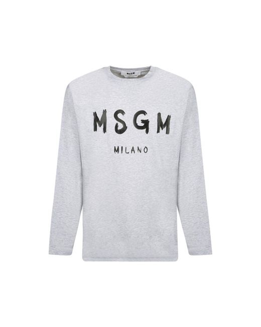 T-shirt di MSGM in Gray da Uomo