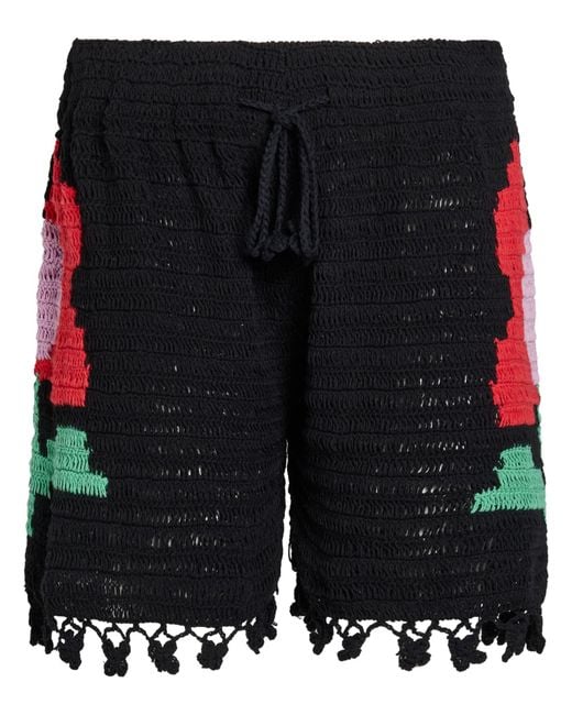 Celiab Black Shorts & Bermuda Shorts Cotton