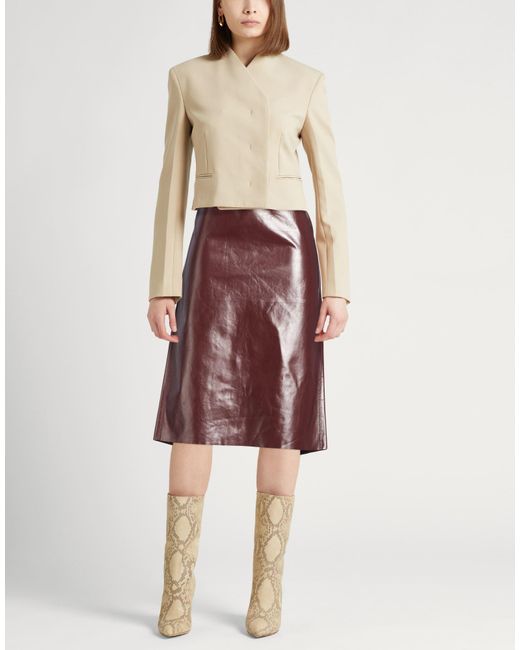 Tod's Purple Midi Skirt Lambskin