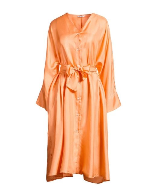 Caliban Orange Midi Dresses