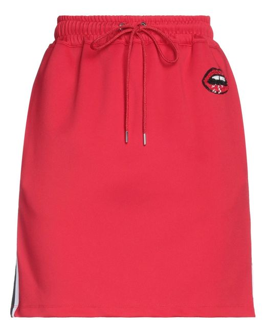 Markus Lupfer Red Mini Skirt Polyester, Elastane
