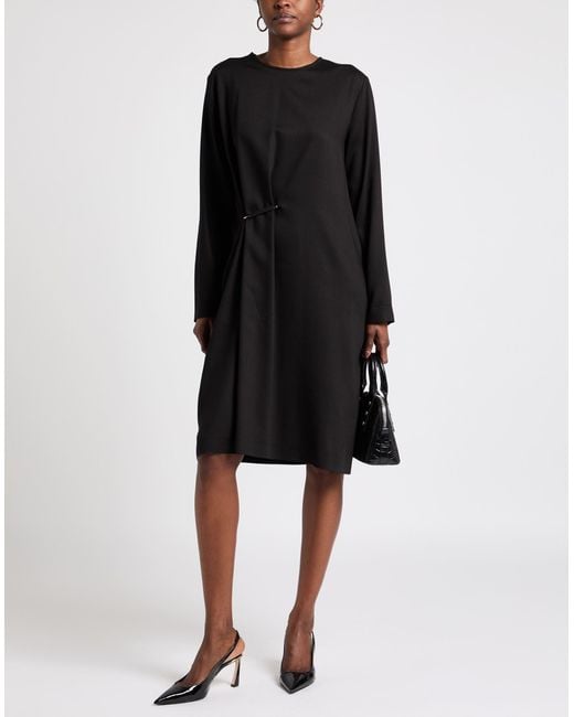 Antonelli Black Midi Dress Viscose, Virgin Wool, Elastane