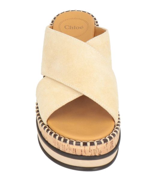 Chloé Natural Sandals Leather