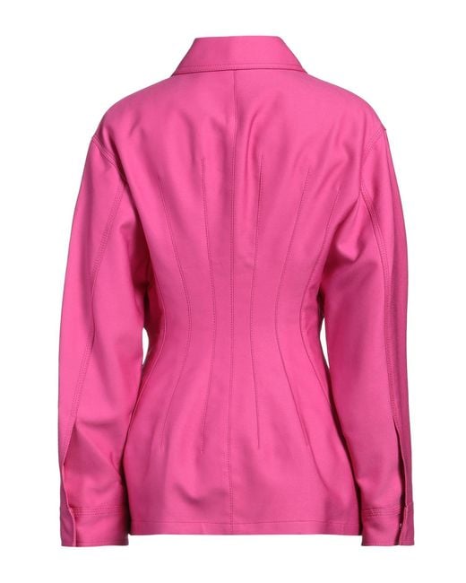 Valentino Garavani Pink Pp Collection Jacket Cotton, Wool, Silk