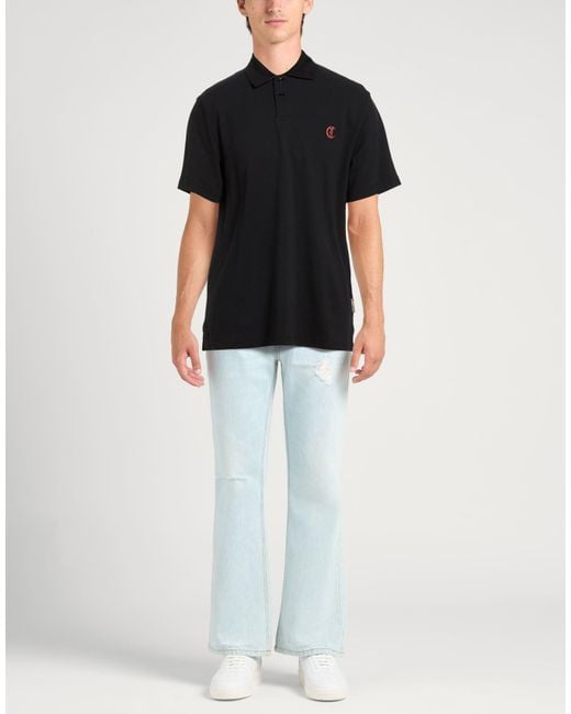 Just Cavalli Black Polo Shirt Cotton for men